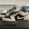 Nike Air Jordan 1 Low "Palomino" Black Tumbled Leather Men's Sneakers (553558-006)