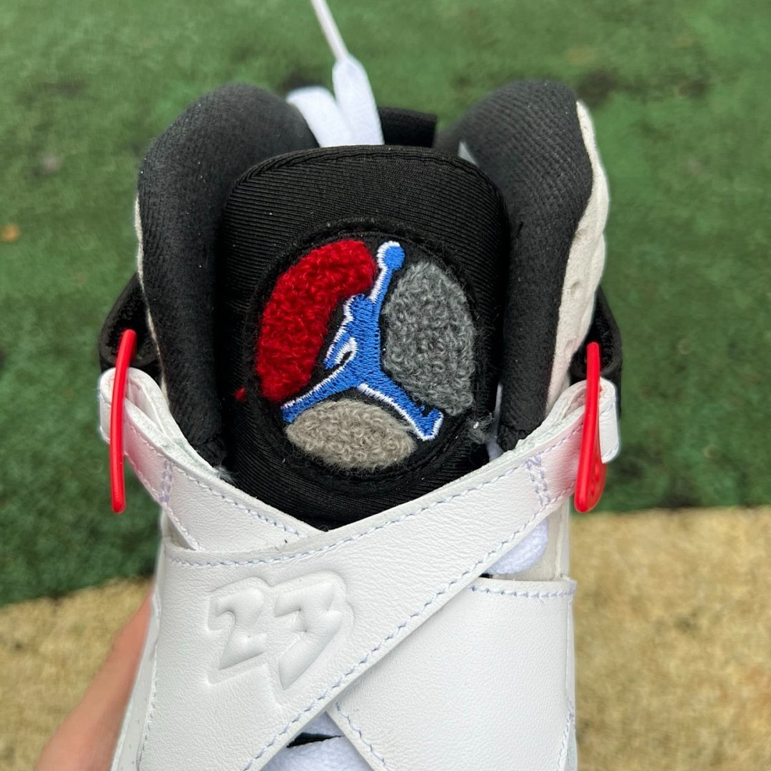 Air Jordan 8 Retro "Bugs Bunny" White True Red Black Men's Sneakers 305381-103 - Image 5