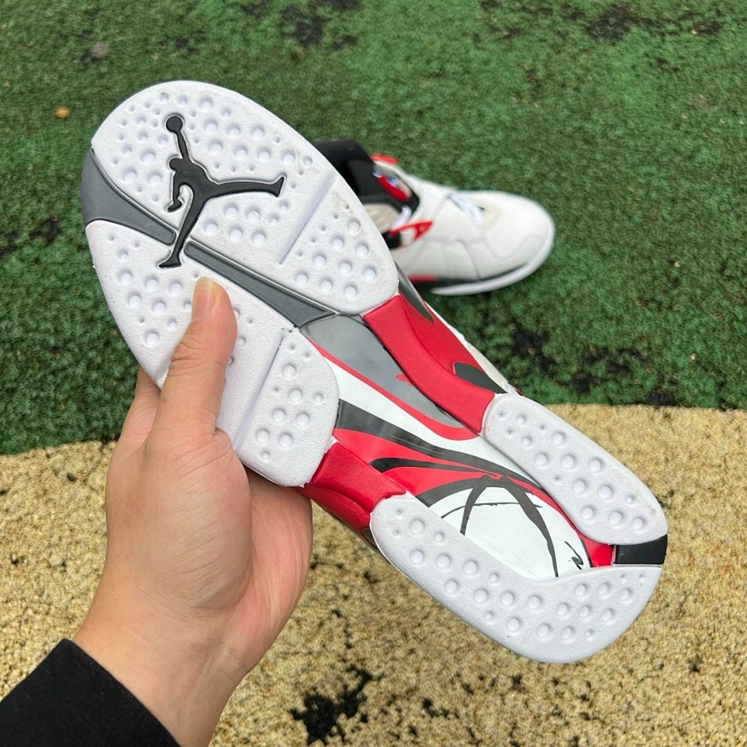 Air Jordan 8 Retro "Bugs Bunny" White True Red Black Men's Sneakers 305381-103 - Image 6