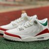 Air Jordan 3 Retro "Medusa" White Red Green Gold Snakeskin Pattern Custom Sneakers Shoes