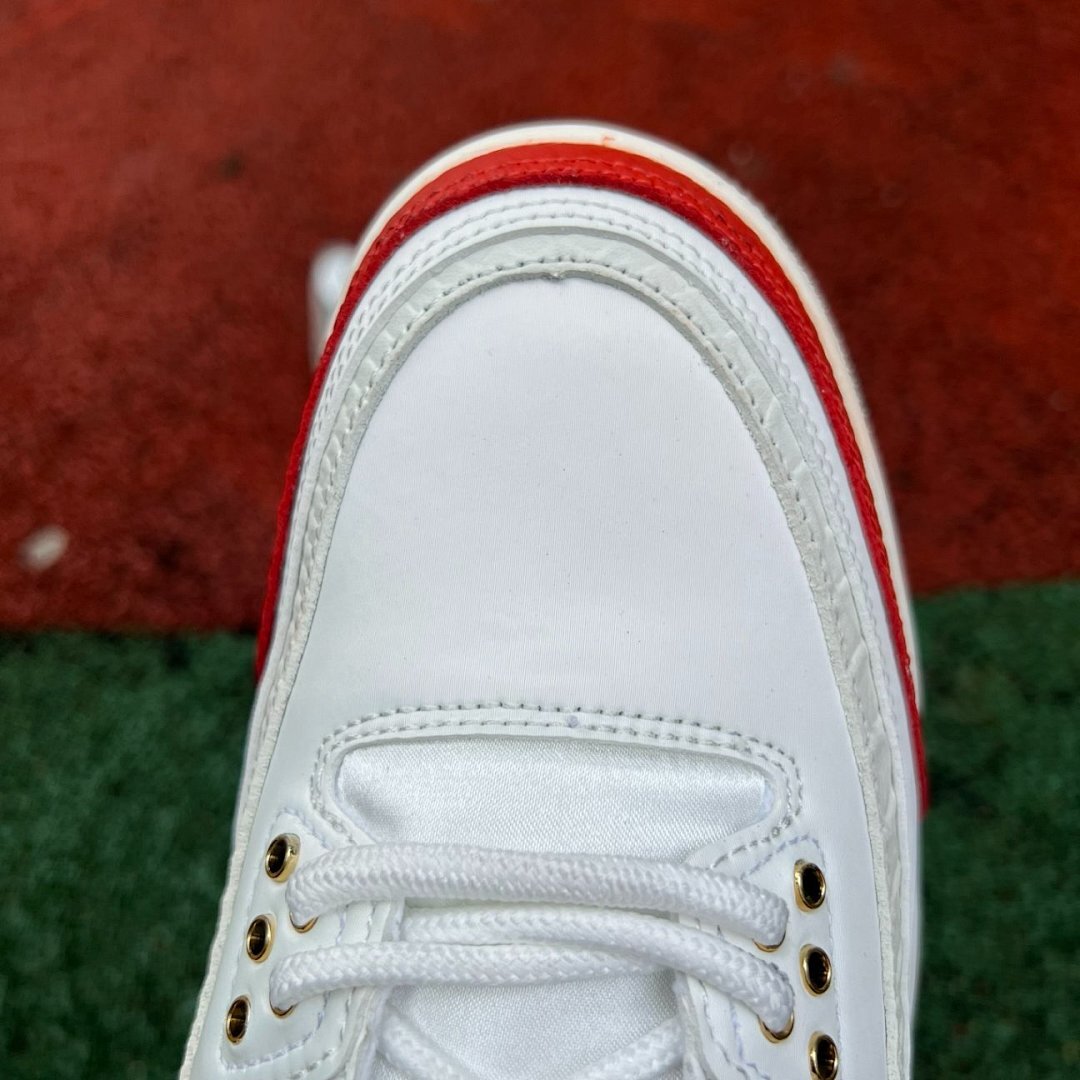 Air Jordan 3 Retro "Medusa" White Red Green Gold Snakeskin Pattern Custom Sneakers Shoes - Image 5