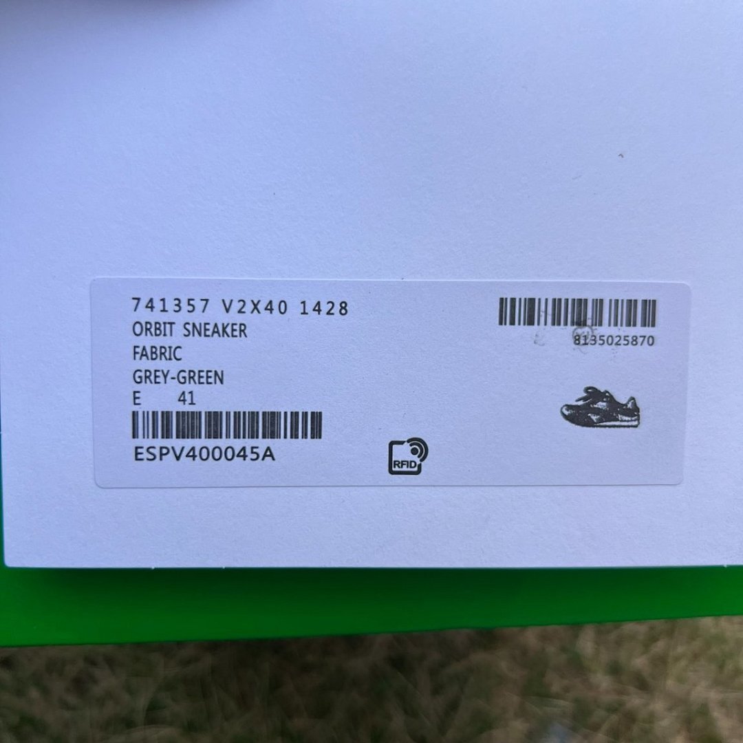 Bottega Veneta Orbit Sneakers Metallic Silver Kiwi Green Mesh Y2K Trainers - Image 2