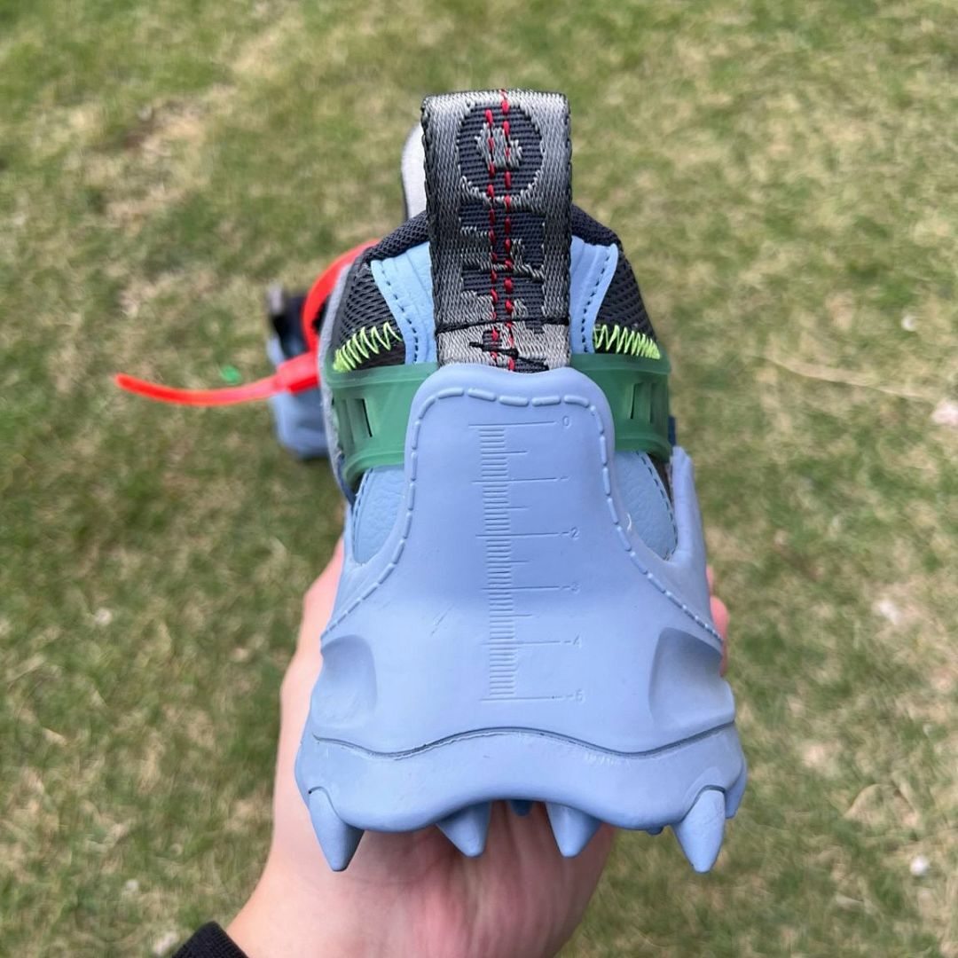 Off-White ODSY-1000 Sneakers Navy Blue Grey Neon Green - Image 8