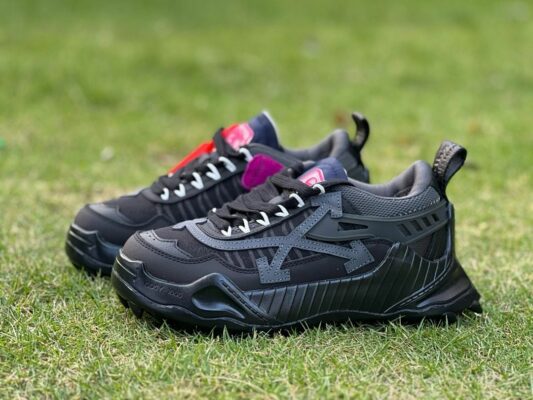 Off-White ODSY-1000 Black Grey Chunky Sneakers Men's Women's