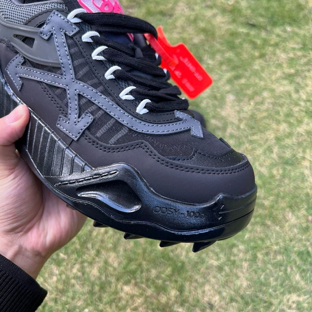 Off-White ODSY-1000 Black Grey Chunky Sneakers Men's Women's - Image 3