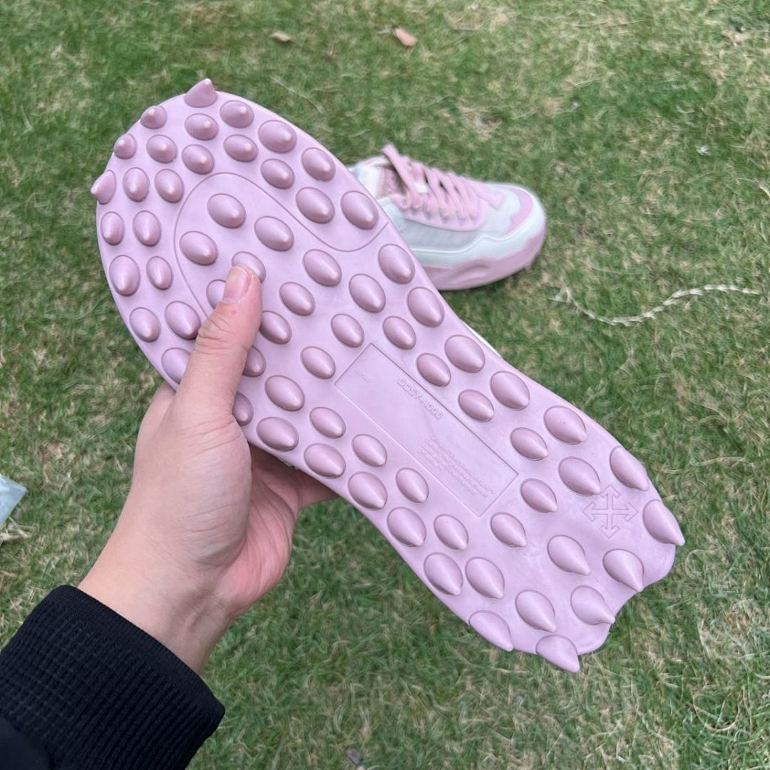 Off-White ODSY-1000 Pink White Cream Luxury Designer Chunky Sneakers - Image 6