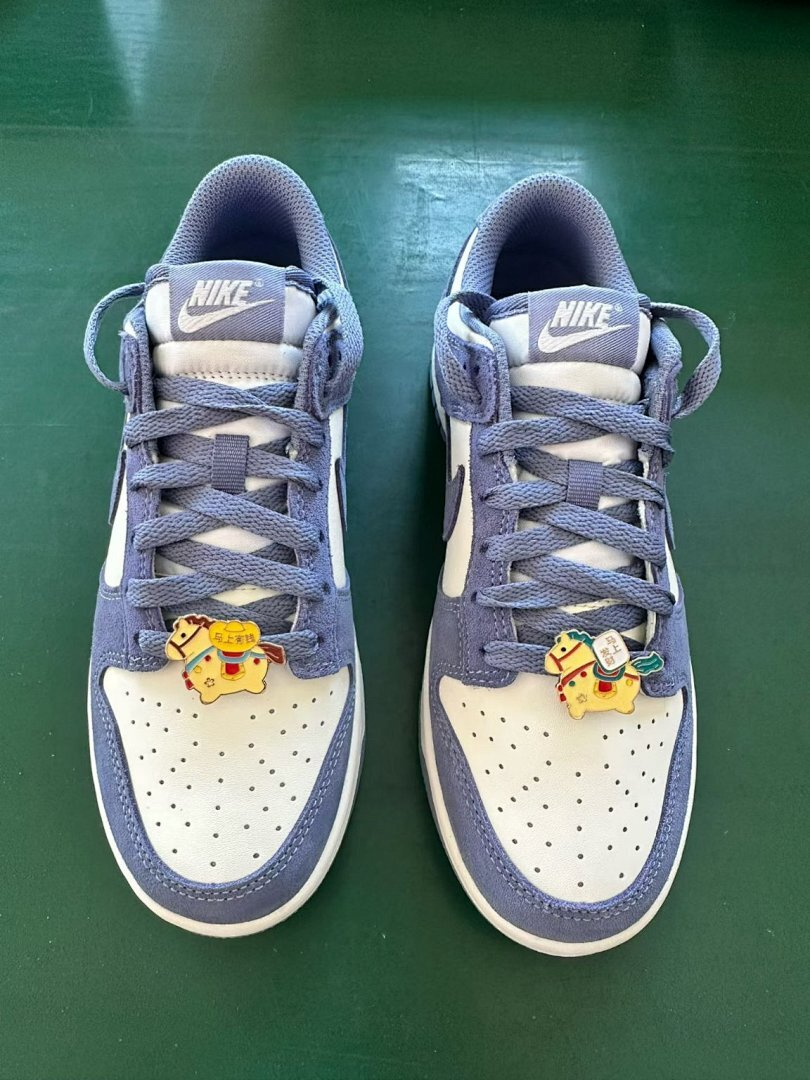 Nike Dunk Low LX Phantom Light Smoke Grey FJ2260-001 Periwinkle Blue Cream Sail Sneakers Shoes Men's Women's - Image 2