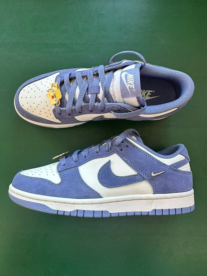 Nike Dunk Low LX Phantom Light Smoke Grey FJ2260-001 Periwinkle Blue Cream Sail Sneakers Shoes Men's Women's - Image 4