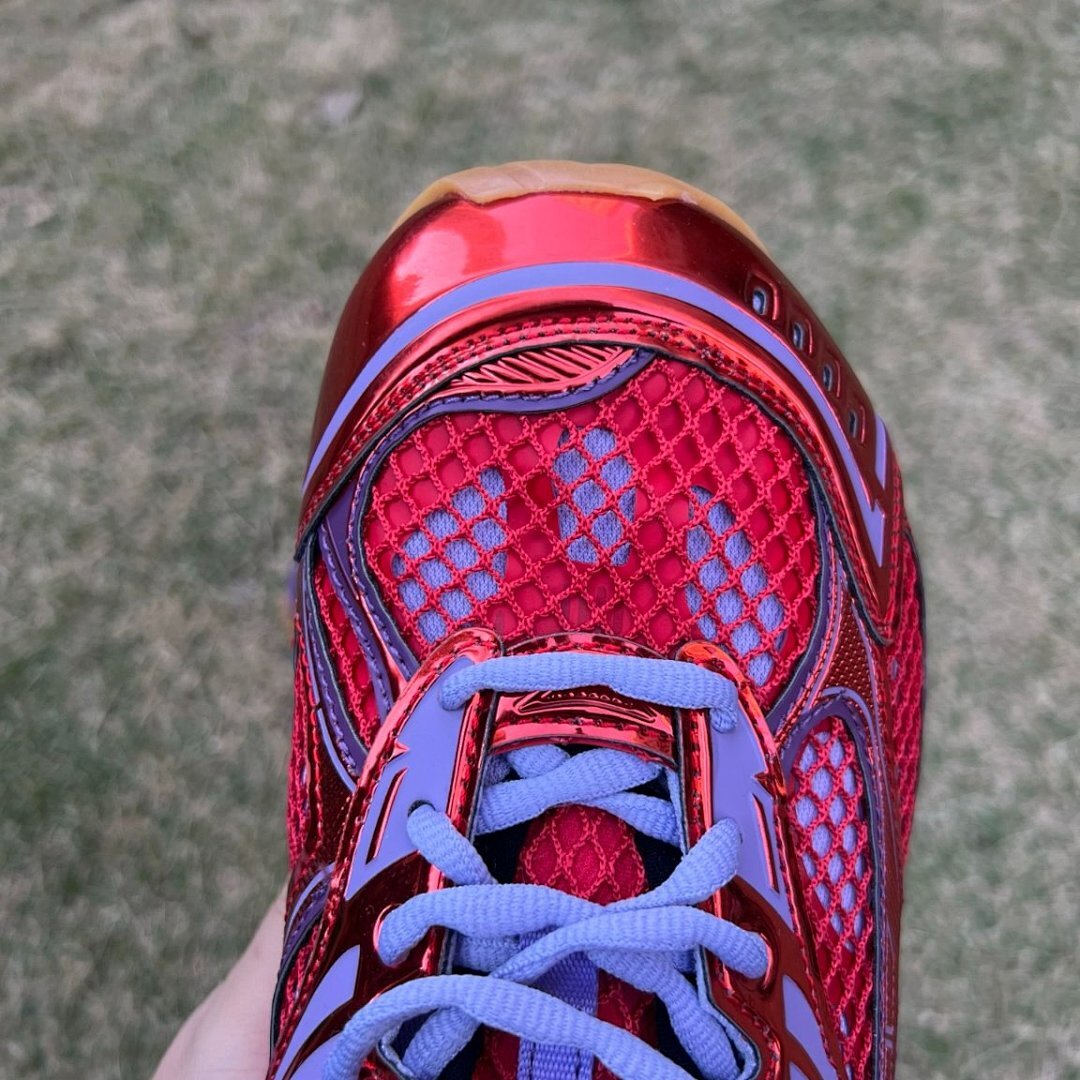 Bottega Veneta Orbit Metallic Mesh Runner Sneakers Red Purple 739328 V2C10 6504 - Image 4