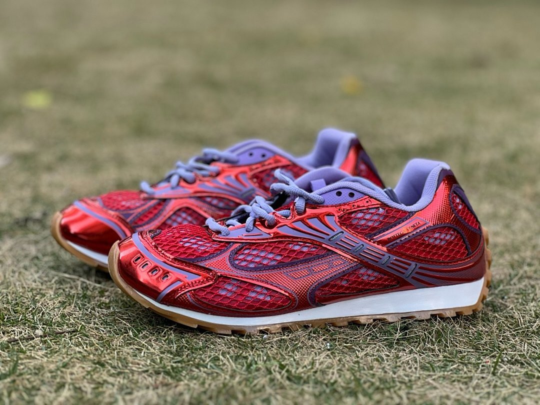 Bottega Veneta Orbit Metallic Mesh Runner Sneakers Red Purple 739328 V2C10 6504 - Image 10