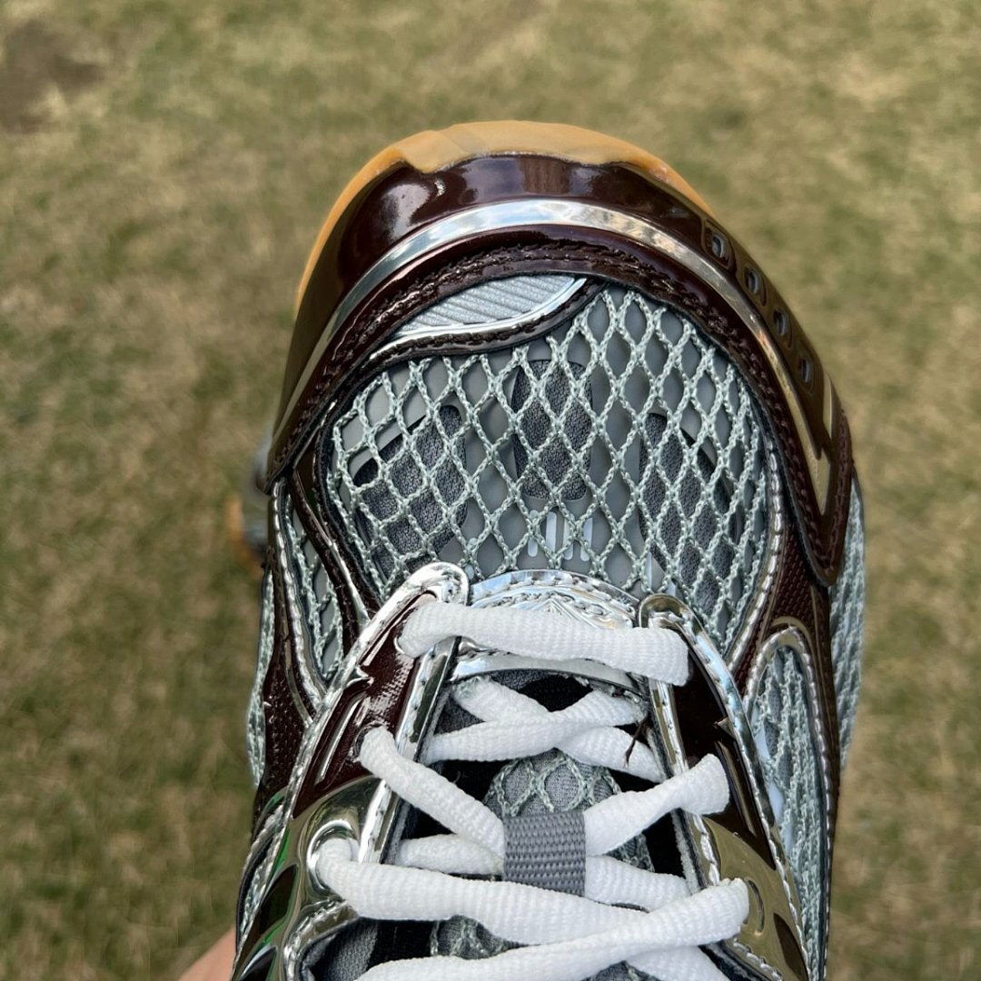 Bottega Veneta Orbit Sneakers Silver Espresso Metallic Mesh Men's Women's Trainers 771345 V2O50 8122 - Image 4