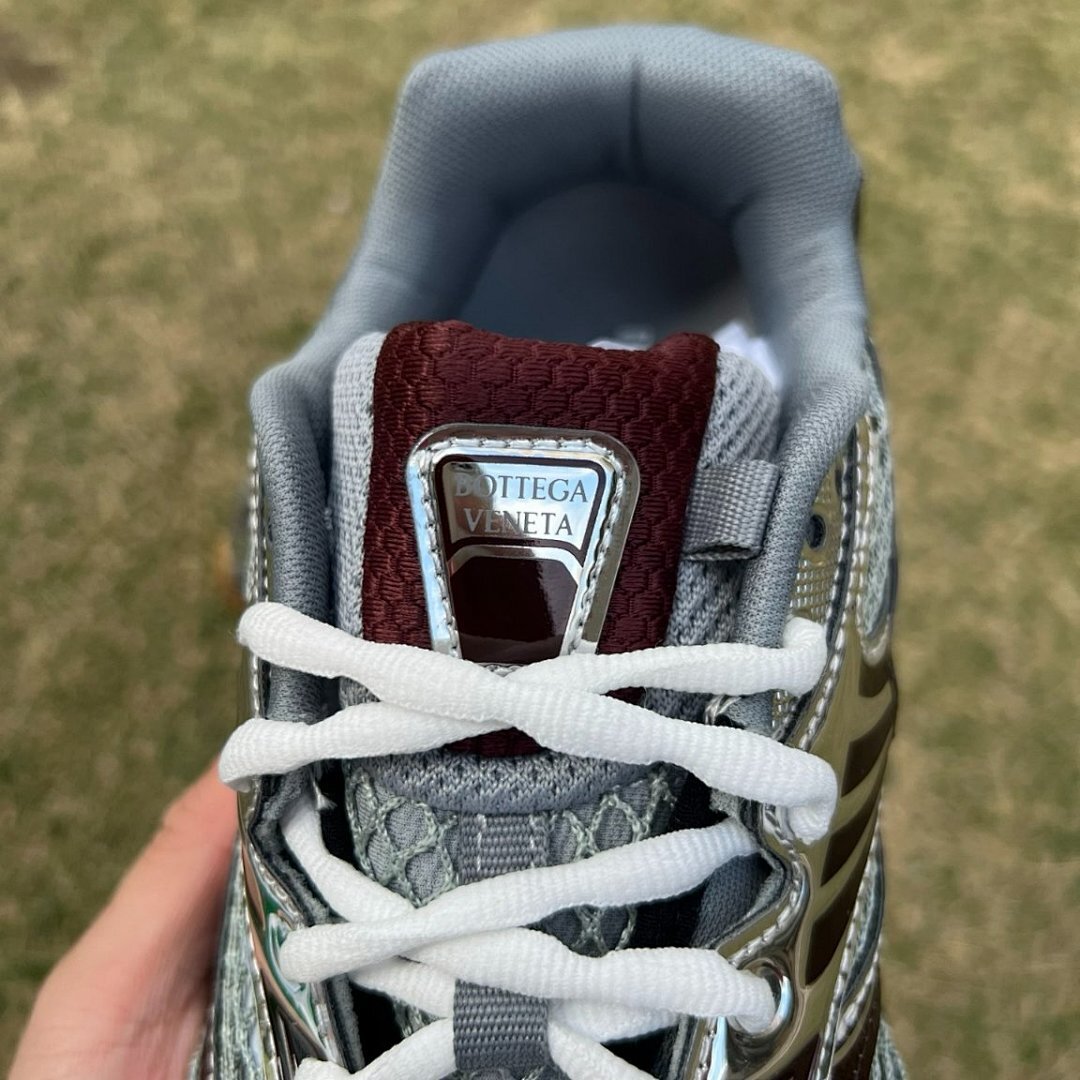 Bottega Veneta Orbit Sneakers Silver Espresso Metallic Mesh Men's Women's Trainers 771345 V2O50 8122 - Image 5