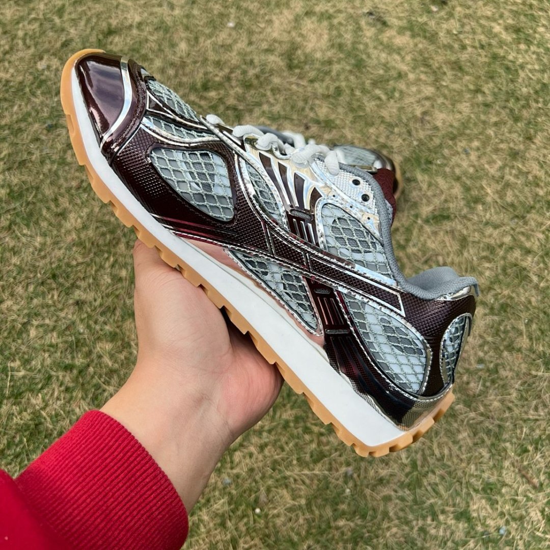 Bottega Veneta Orbit Sneakers Silver Espresso Metallic Mesh Men's Women's Trainers 771345 V2O50 8122 - Image 7