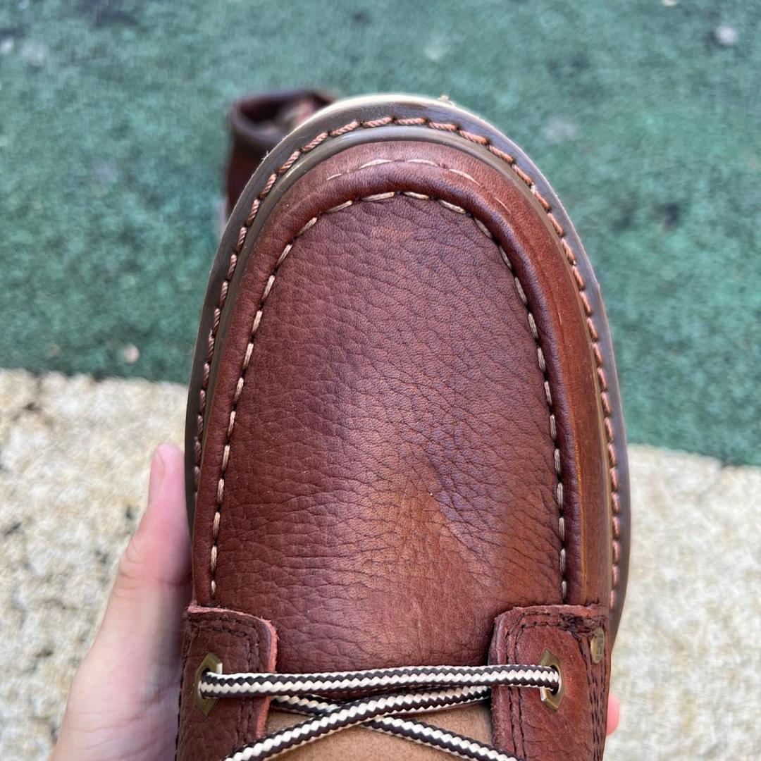 Caterpillar CAT Men's Factor Moc Toe Leather Ankle Boots Honey Reset P722956 - Image 4