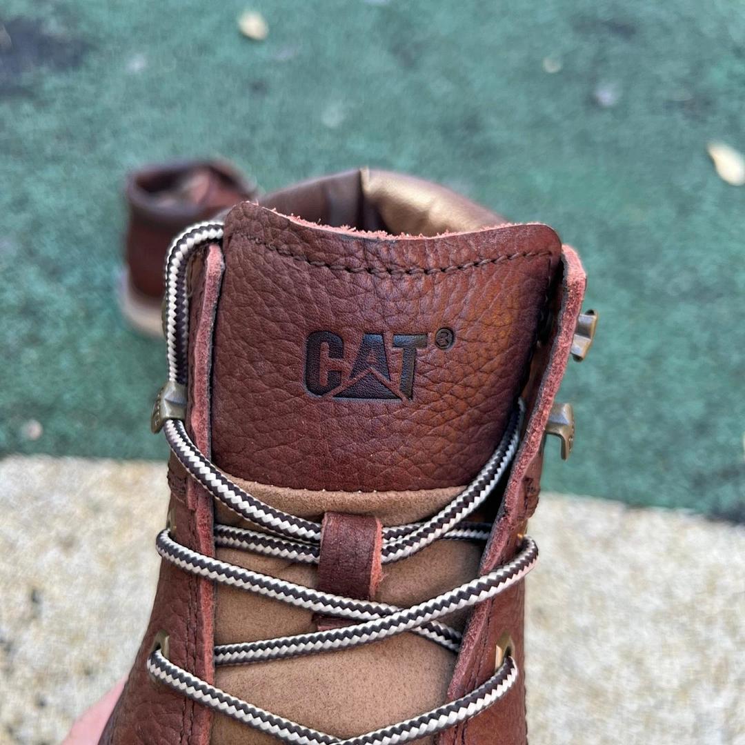 Caterpillar CAT Men's Factor Moc Toe Leather Ankle Boots Honey Reset P722956 - Image 5