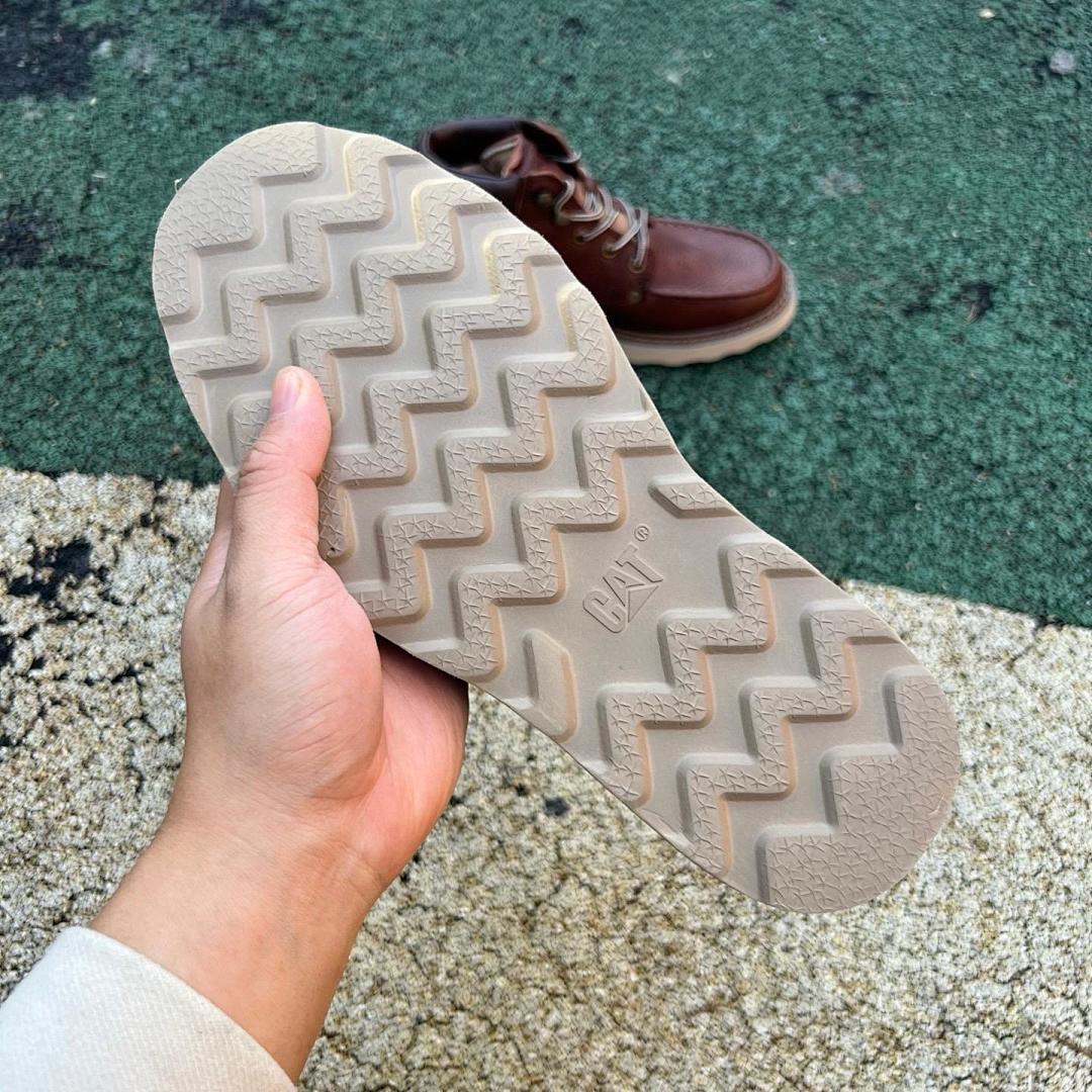 Caterpillar CAT Men's Factor Moc Toe Leather Ankle Boots Honey Reset P722956 - Image 6