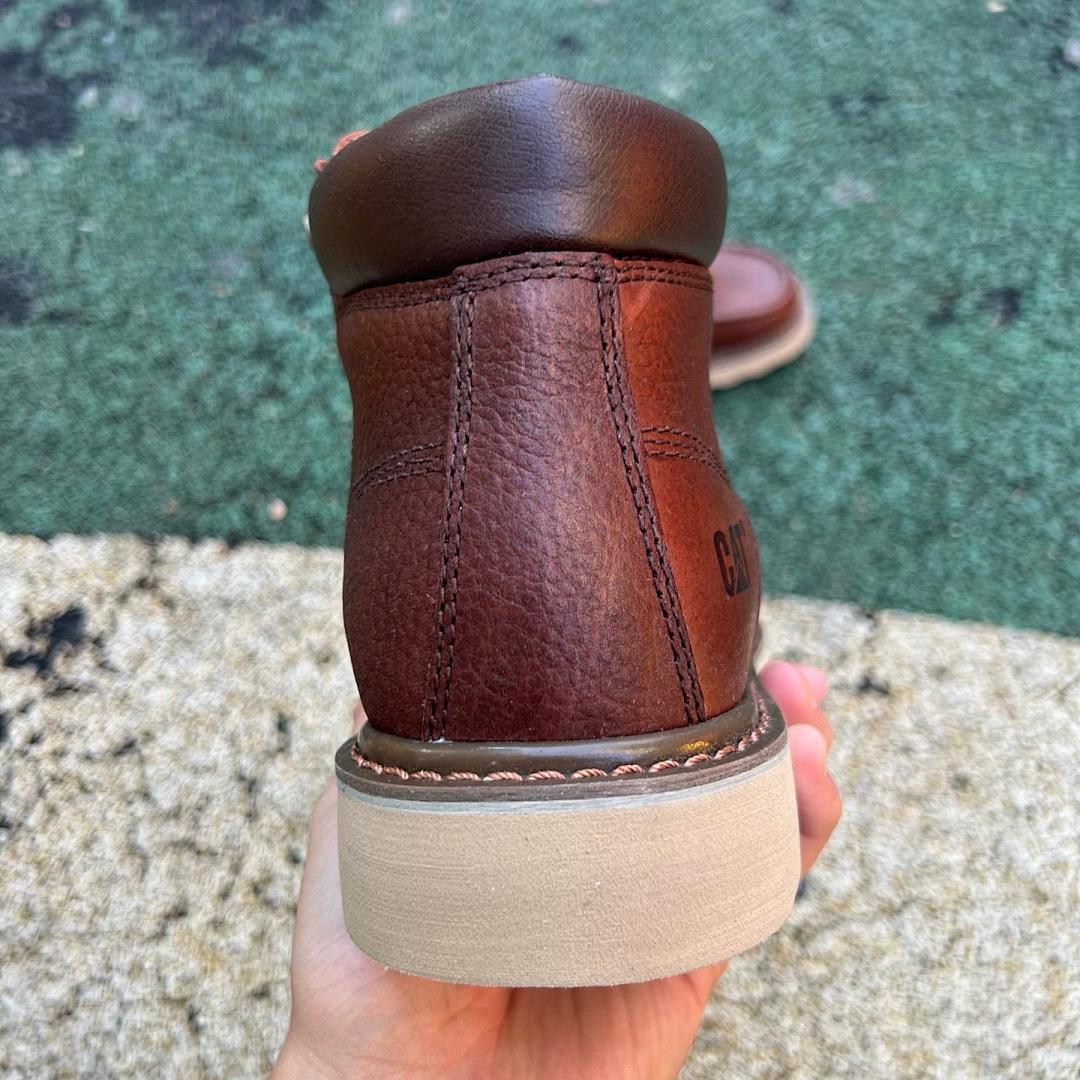 Caterpillar CAT Men's Factor Moc Toe Leather Ankle Boots Honey Reset P722956 - Image 8