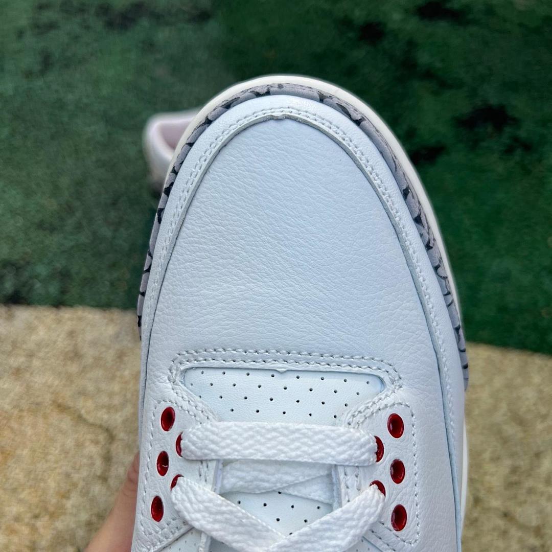 Nike Air Jordan 3 Retro 'White Cement Reimagined' Men's Shoes - White Fire Red Cement Grey Black Elephant Print Sneakers DN3707-100 - Image 3