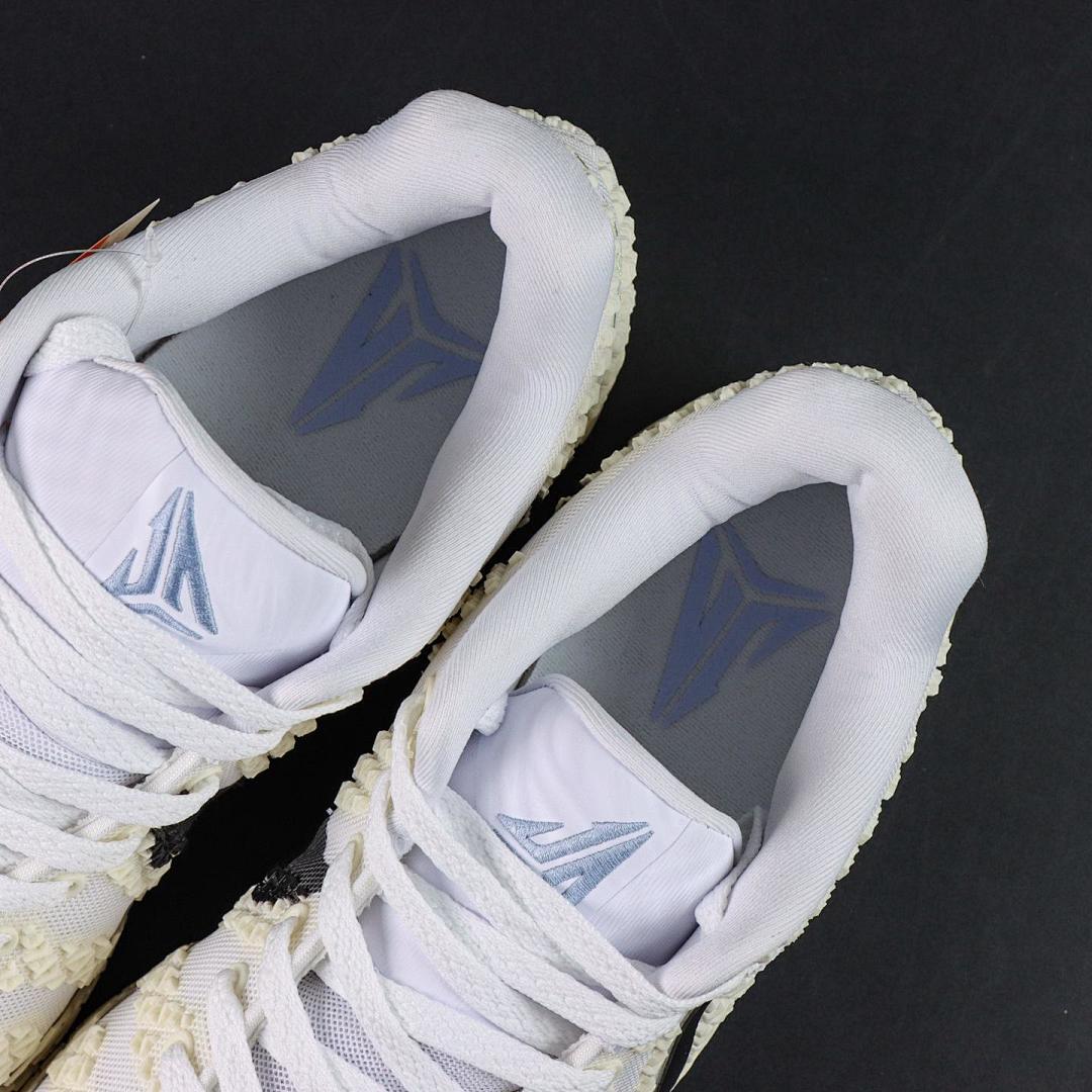 Nike Kyrie 4 ZoomX White Black Men's Basketball Sneakers - Image 3